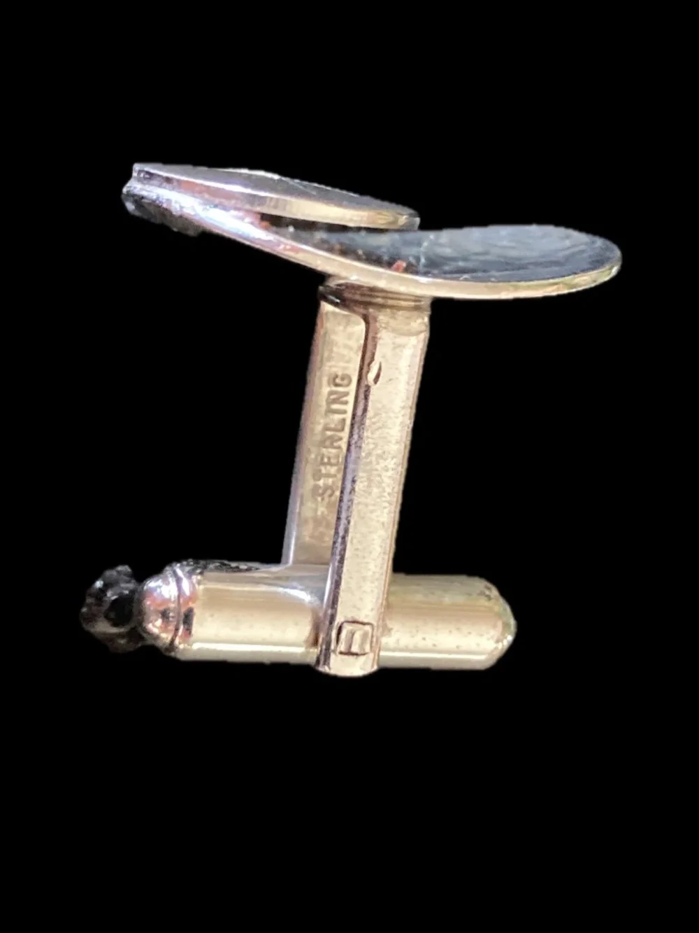 Vintage Swank Silver-Tone Starburst Cufflinks – Mid-Century Formal Wear